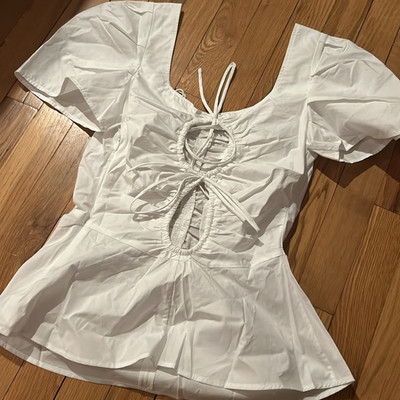 Thakoon Reversible Ruched Keyhole Blouse - Picture 3 of 5